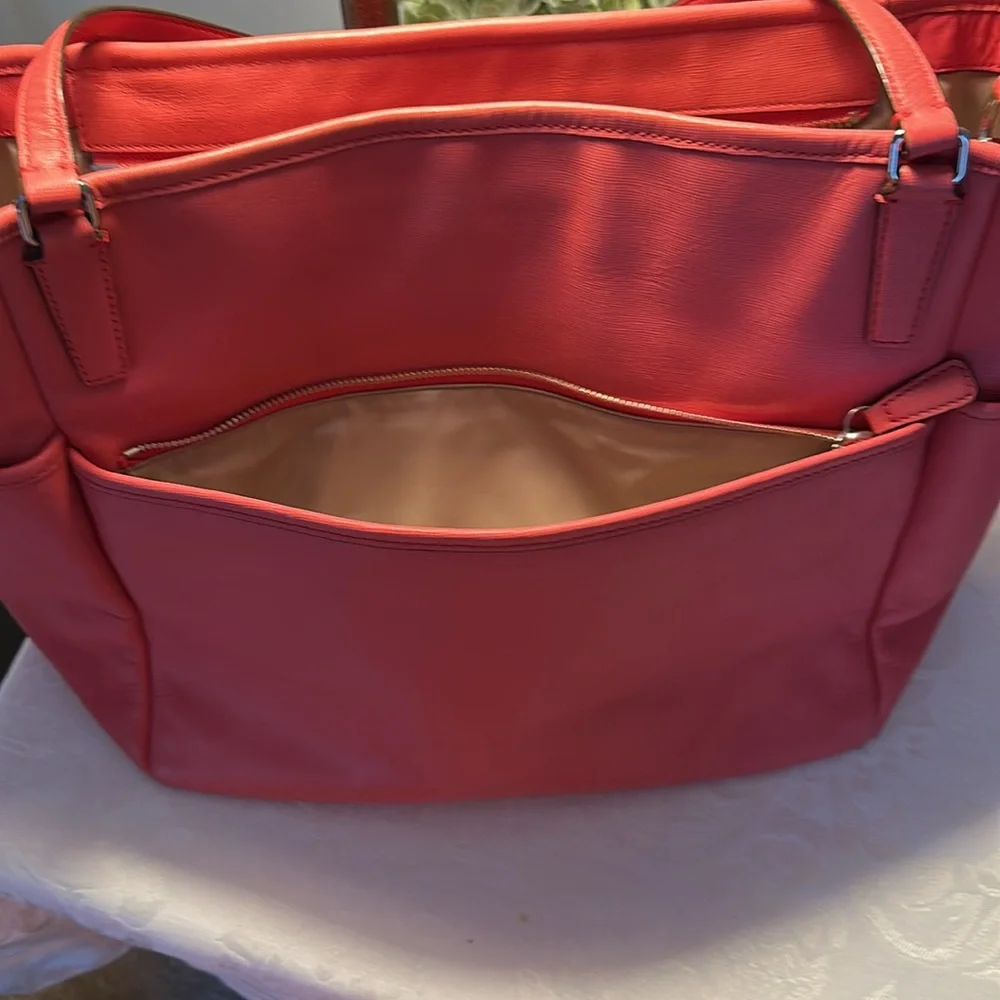 Coach Legacy Large‎ Coral Leather Crossbody for Work, Travel or Baby Bag 26353